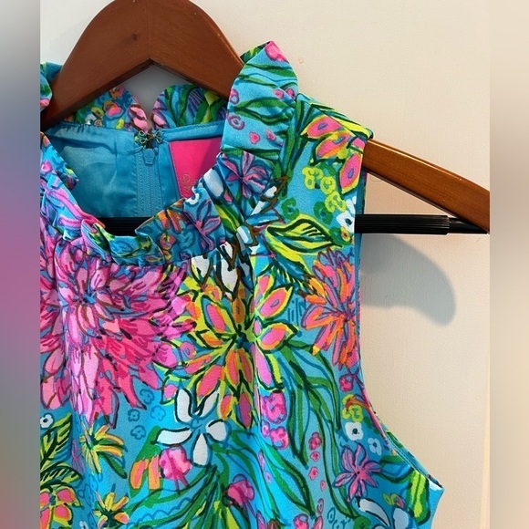 Lilly Pulitzer Adalina Romper Seabreeze Blue Walking On Sunshine NWT - Picture 8 of 16